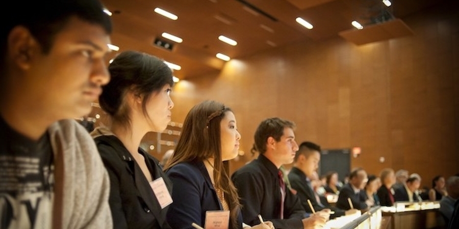 students listen during the founders symposium
