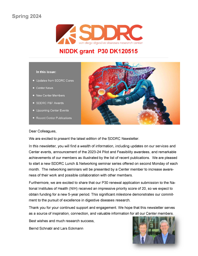 first page of spring newsletter 2024